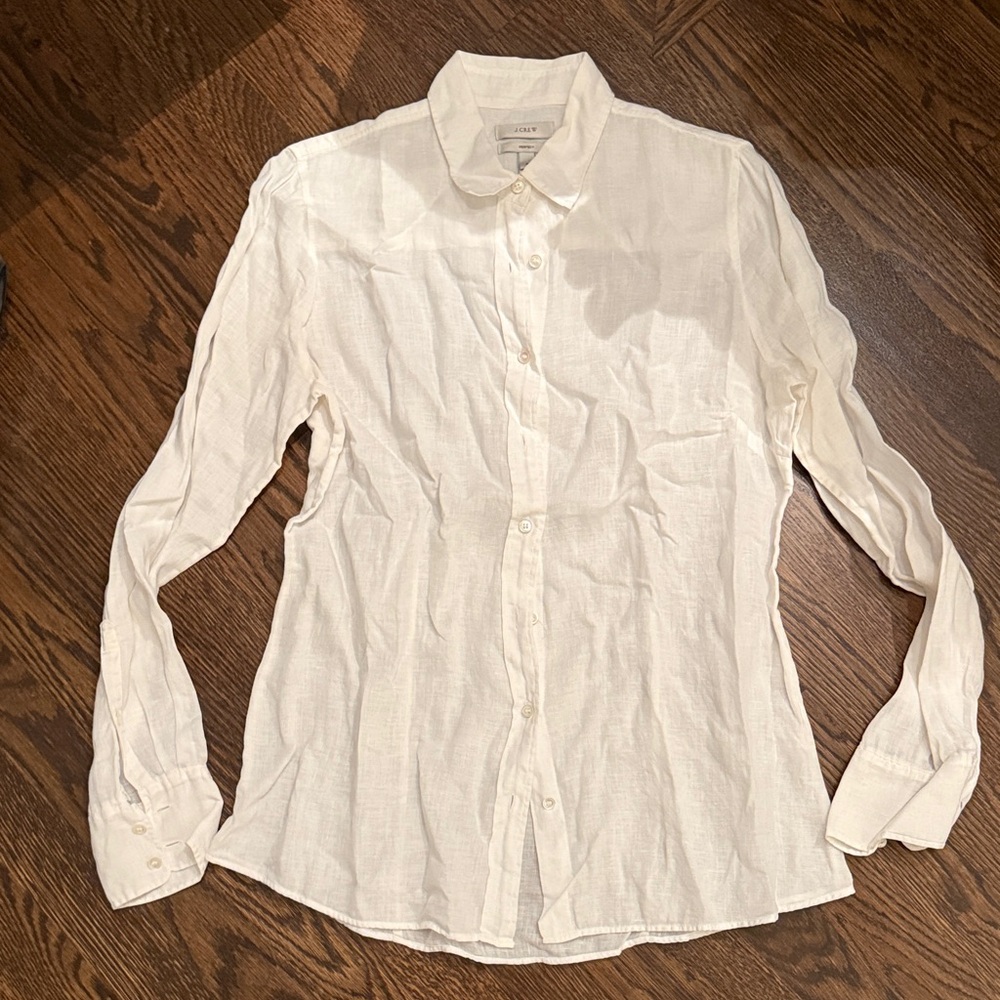 J. Crew White Button Down Shirt
